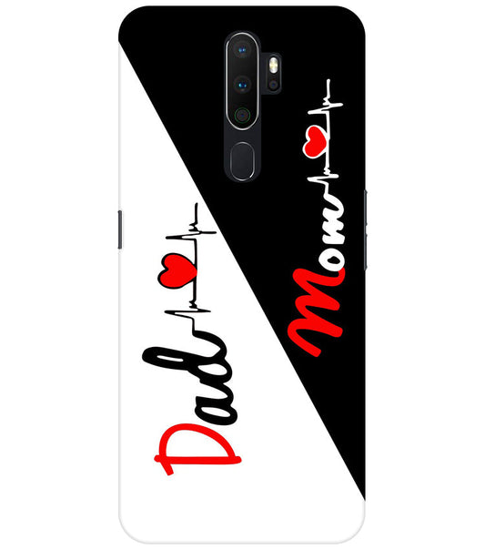 Mom Dad Love quotes Back Cover For  Oppo A9 2020