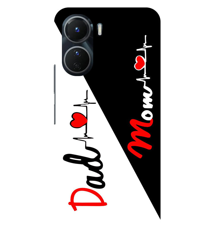 Mom Dad Love quotes Back Cover For Vivo Y16 5G