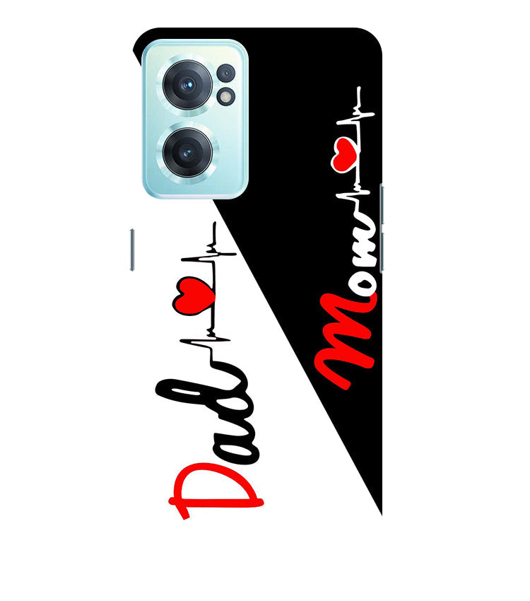 Mom Dad Love quotes Back Cover For Oneplus Nord CE 2 5G