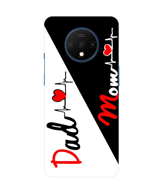 Mom Dad Love quotes Back Cover For Oneplus 7T