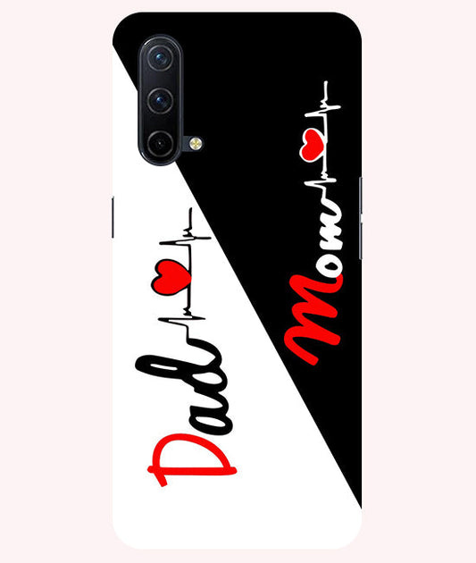 Mom Dad Love quotes Back Cover For  Oneplus Nord CE  5G