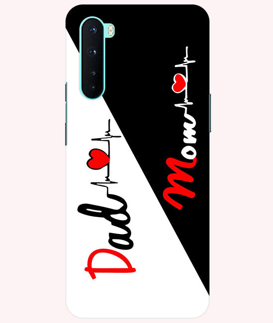 Mom Dad Love quotes Back Cover For Oneplus Nord 5G