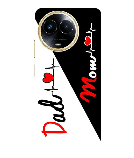 Mom Dad Love quotes Back Cover For Realme 11 5G/11X 5G