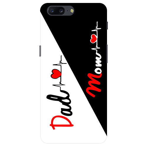 Mom Dad Love quotes Back Cover For Oneplus 5