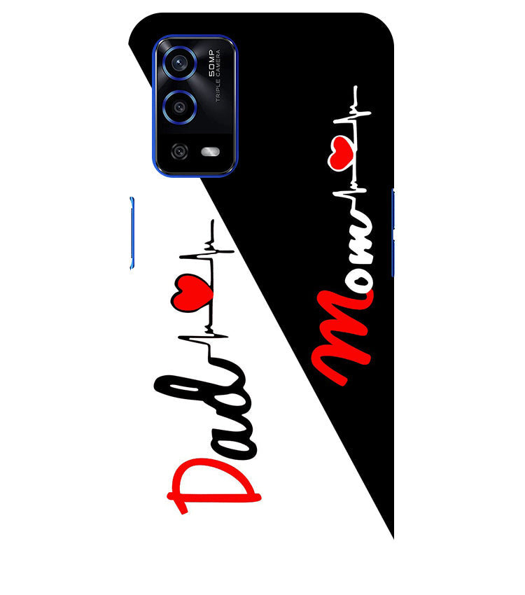 Mom Dad Love quotes Back Cover For Oppo A53S 5G