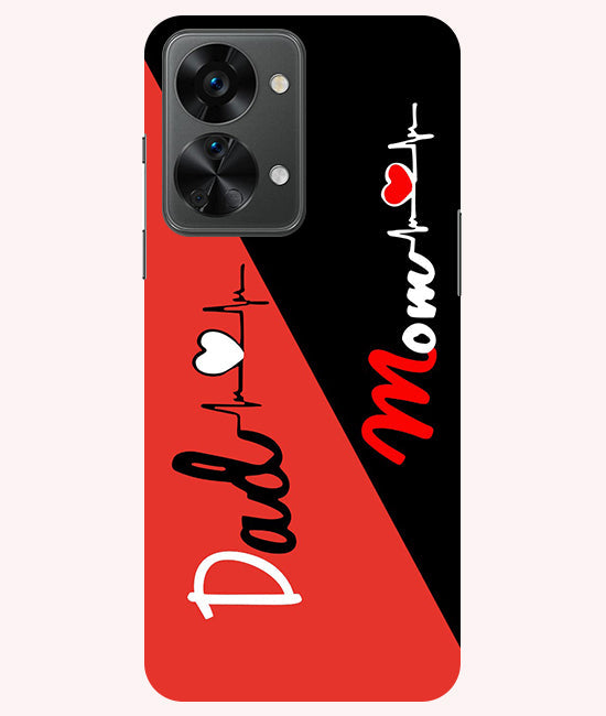 Mom Dad 1 Love quotes Back Cover For Oneplus Nord 2T 5G