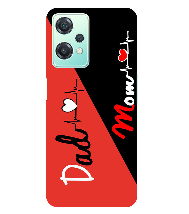 Mom Dad 1 Love quotes Back Cover For Oneplus Nord CE 2 Lite 5G