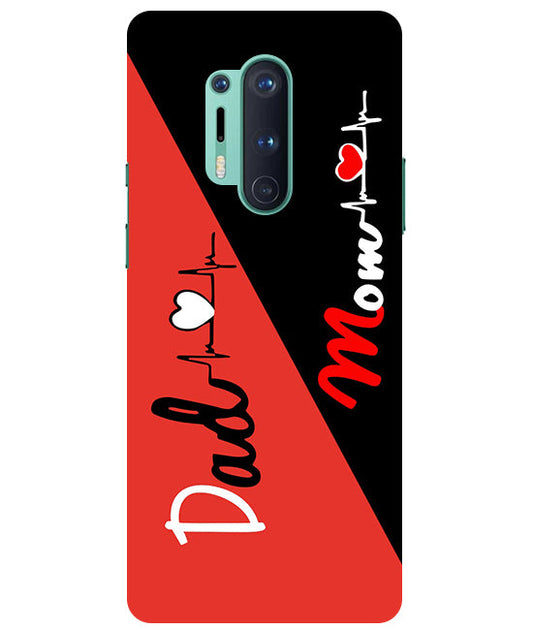 Mom Dad 1 Love quotes Back Cover For  Oneplus 8 Pro