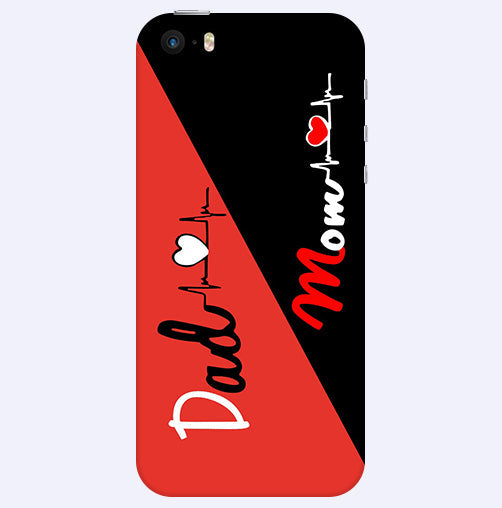 Mom Dad 1 Love quotes Back Cover For Apple Iphone 5/5S