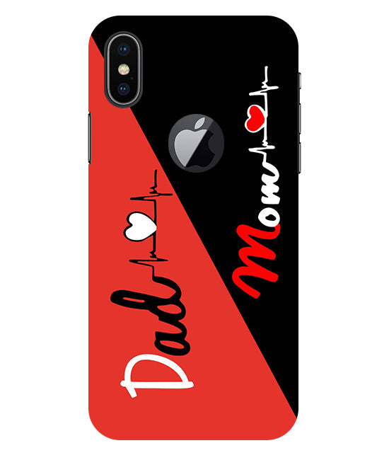 Mom Dad 1 Love quotes Back Cover For Apple Iphone X Logocut