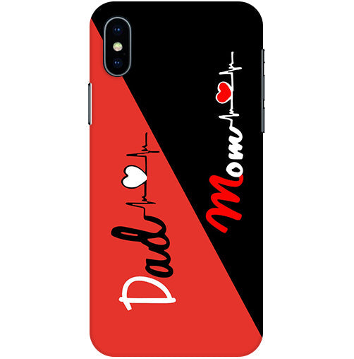 Mom Dad 1 Love quotes Back Cover For Apple Iphone Xs Max