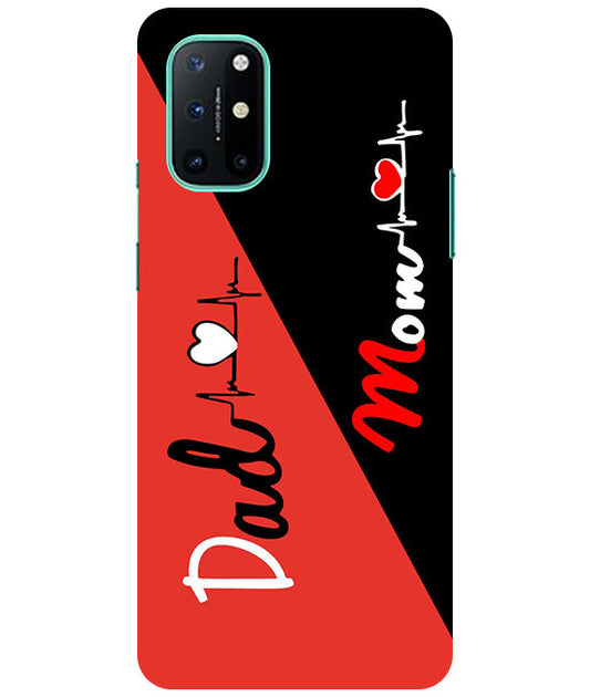 Mom Dad 1 Love quotes Back Cover For  Oneplus 8T