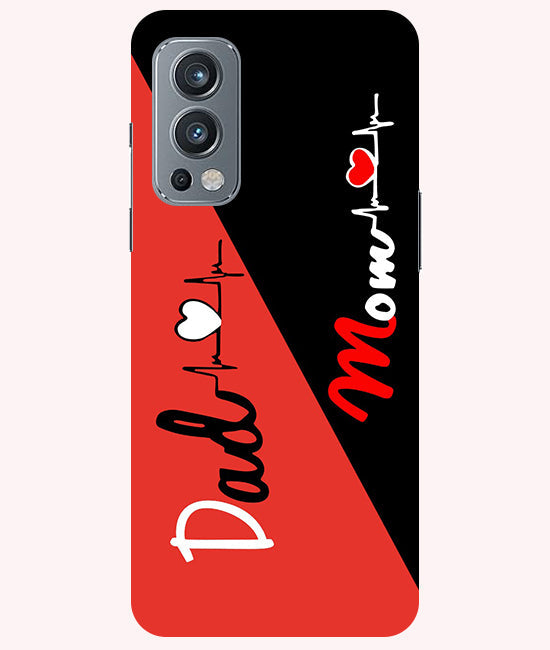 Mom Dad 1 Love quotes Back Cover For Oneplus Nord 2 5G