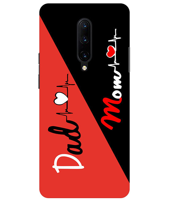 Mom Dad 1 Love quotes Back Cover For OnePlus 7 Pro