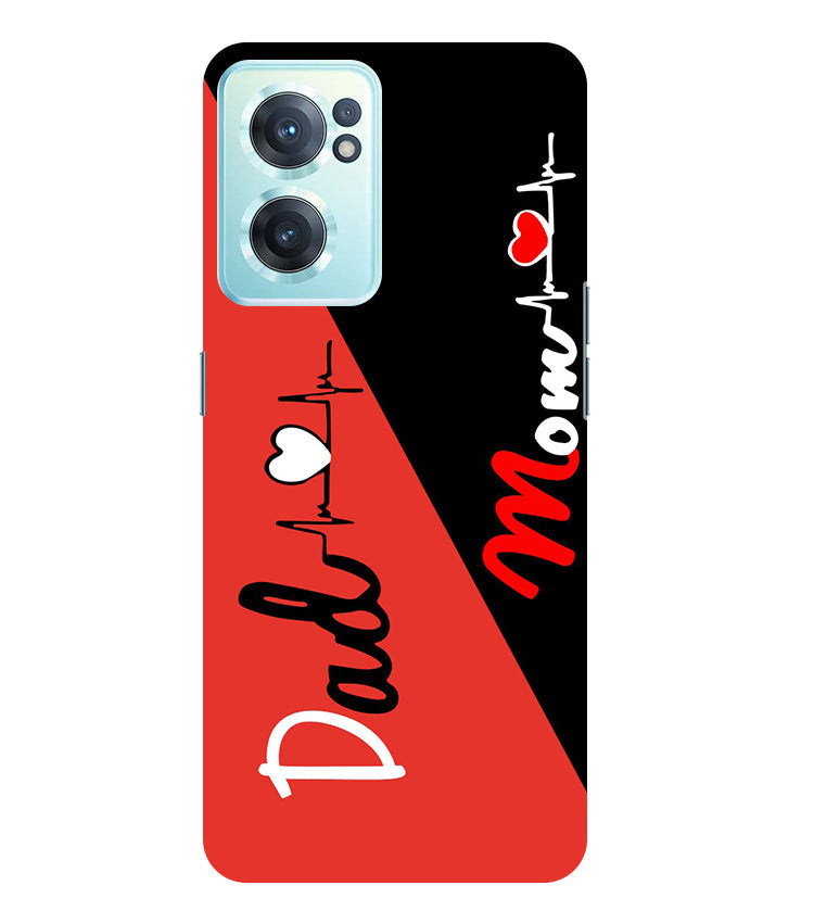 Mom Dad 1 Love quotes Back Cover For Oneplus Nord CE 2 5G