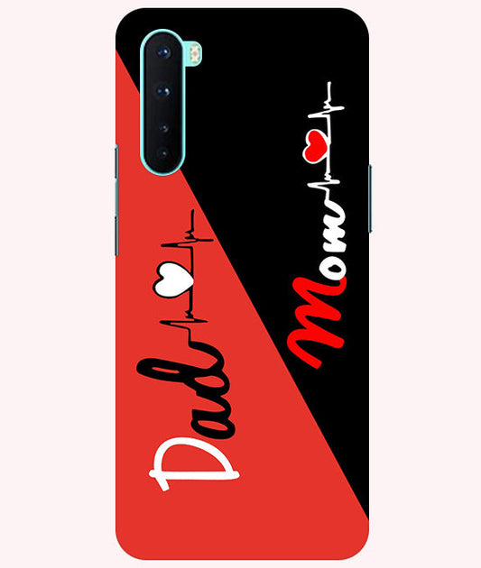 Mom Dad 1 Love quotes Back Cover For  Oneplus Nord  5G