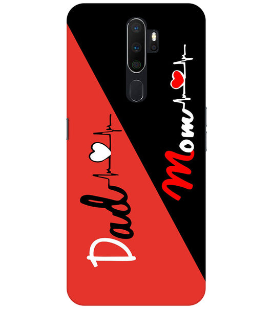 Mom Dad 1 Love quotes Back Cover For  Oppo A9 2020
