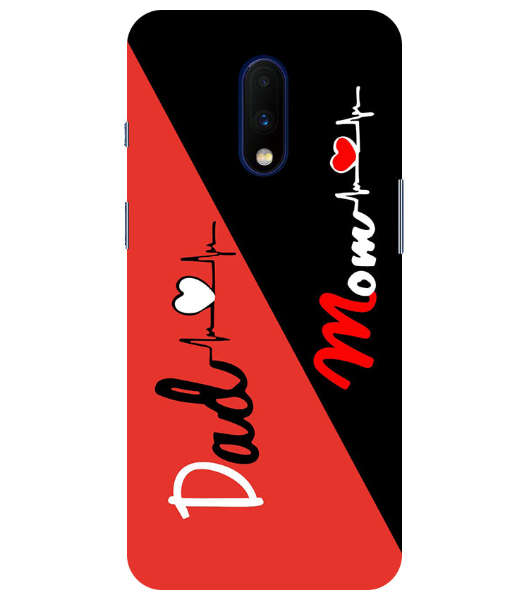 Mom Dad 1 Love quotes Back Cover For Oneplus 7