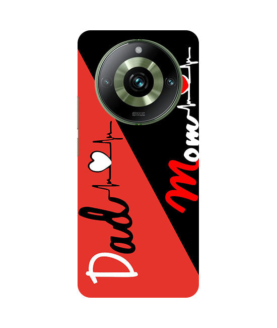 Mom Dad 1 Love quotes Back Cover For Realme 11 Pro/Pro+ 5G