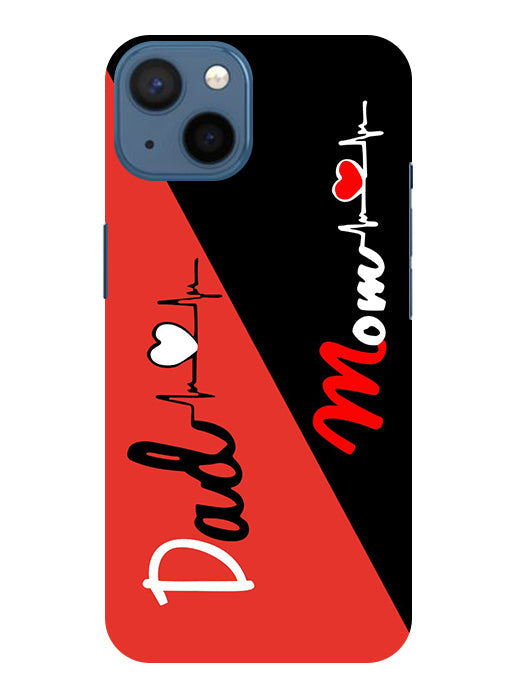 Mom Dad 1 Love quotes Back Cover For Apple Iphone 15