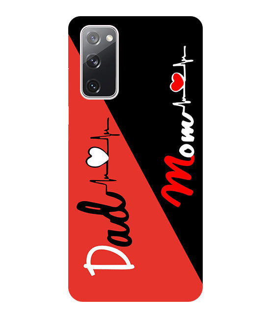 Mom Dad 1 Love quotes Back Cover For Samsug Galaxy S20 FE 5G