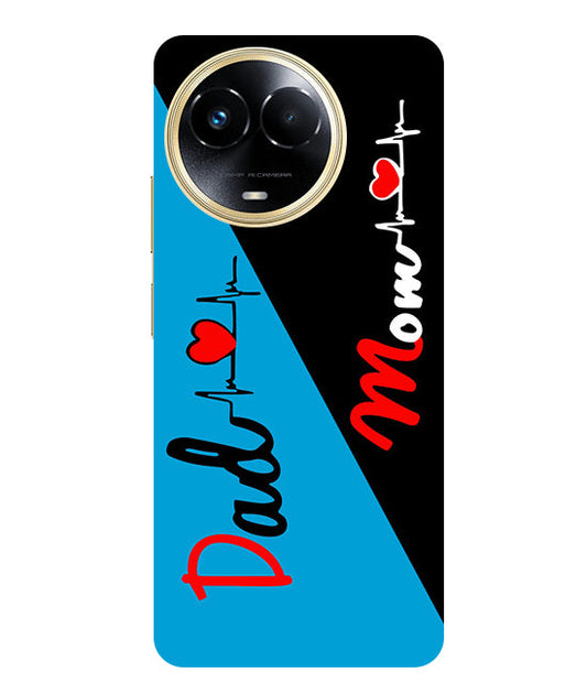 Mom Dad 2 Love quotes Back Cover For  Realme 11 5G/11X 5G