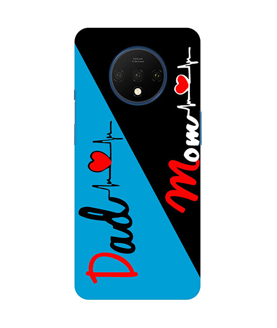 Mom Dad 2 Love quotes Back Cover For Oneplus 7T