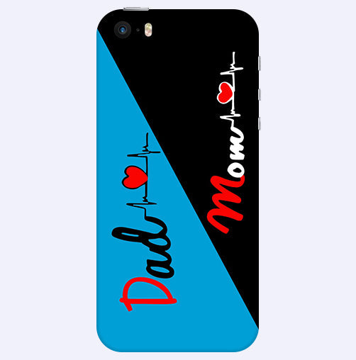 Mom Dad 2 Love quotes Back Cover For  Apple Iphone 5/5S