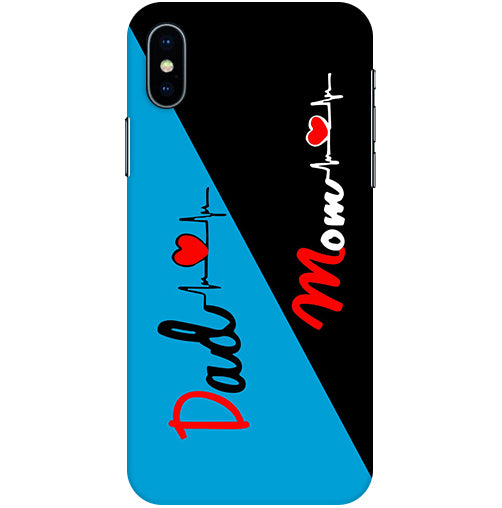 Mom Dad 2 Love quotes Back Cover For Apple Iphone Xs