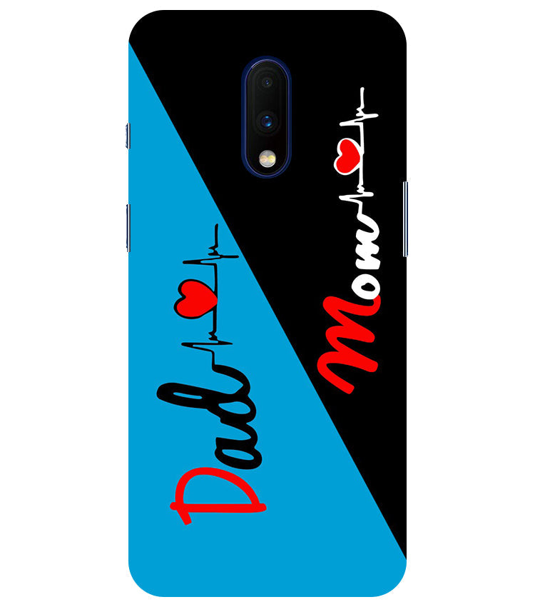 Mom Dad 2 Love quotes Back Cover For Oneplus 6T