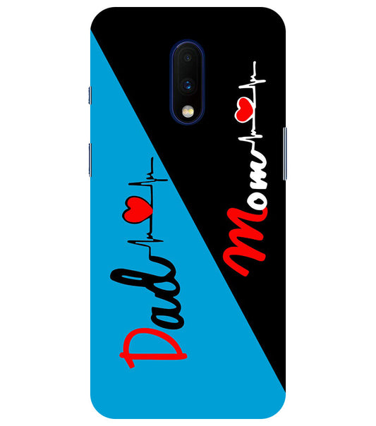 Mom Dad 2 Love quotes Back Cover For  Oneplus 6T