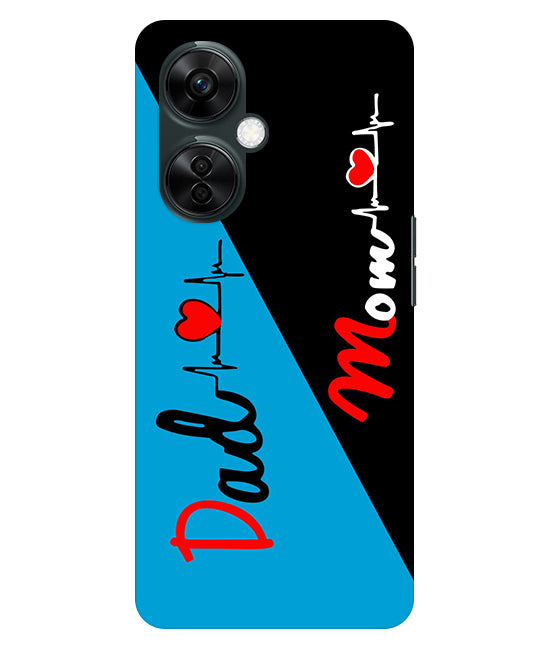 Mom Dad 2 Love quotes Back Cover For Oneplus Nord CE 3 Lite 5G
