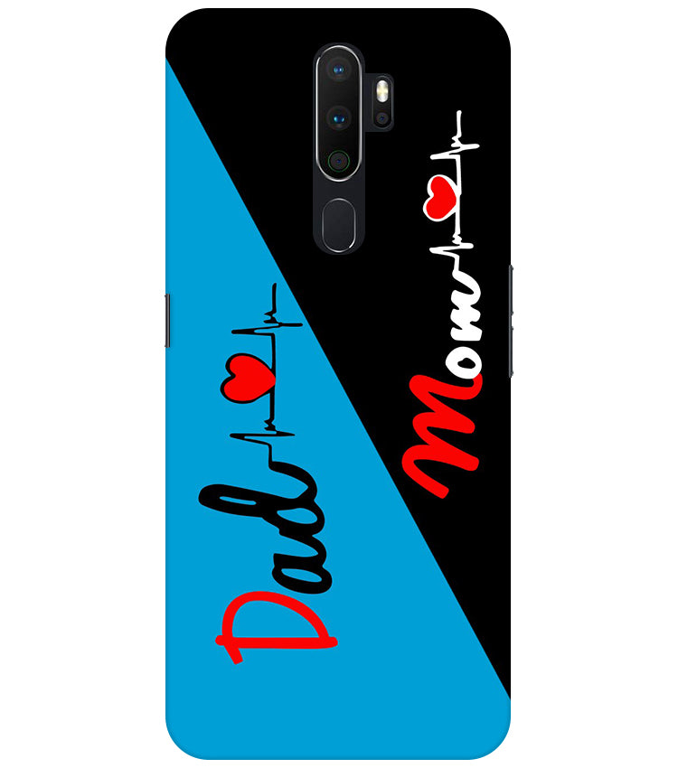 Mom Dad 2 Love quotes Back Cover For Oppo A5 2020