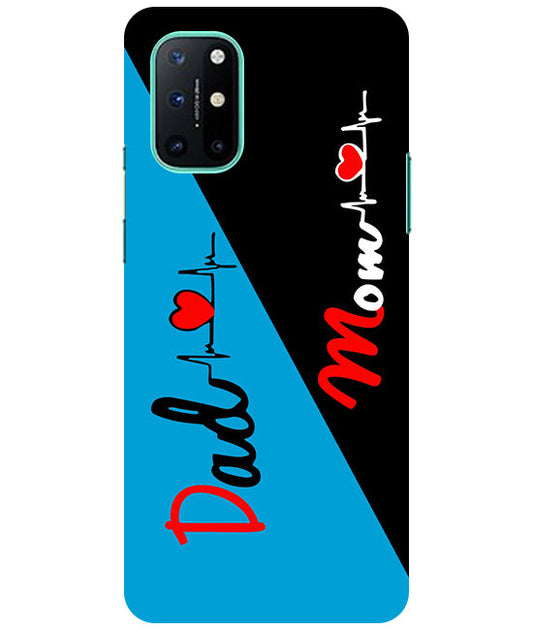 Mom Dad 2 Love quotes Back Cover For  Oneplus 8T
