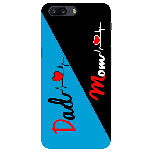 Mom Dad 2 Love quotes Back Cover For Oneplus 5