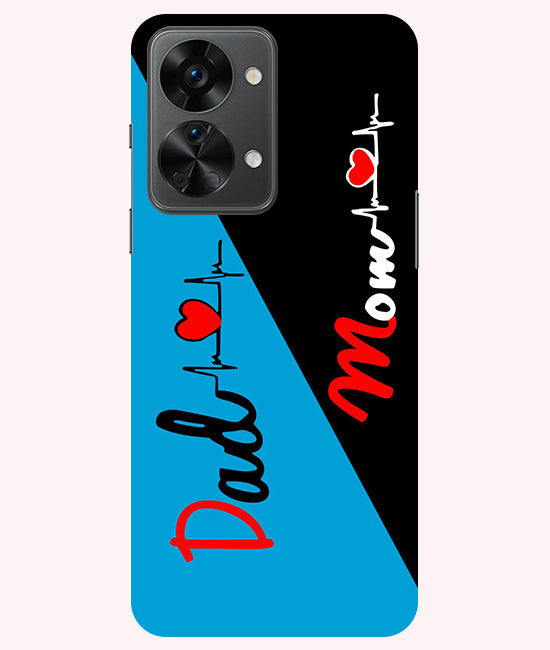 Mom Dad 2 Love quotes Back Cover For Oneplus Nord 2T 5G