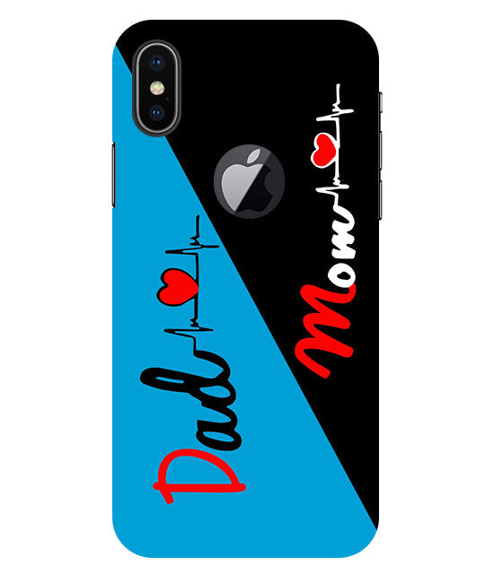 Mom Dad 2 Love quotes Back Cover For Apple Iphone X Logocut