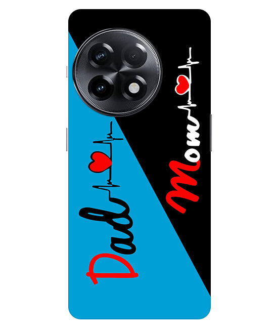 Mom Dad 2 Love quotes Back Cover For Oneplus 11R 5G