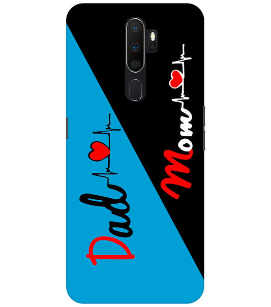 Mom Dad 2 Love quotes Back Cover For  Oppo A9 2020