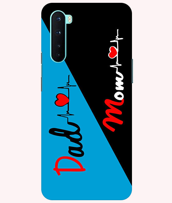 Mom Dad 2 Love quotes Back Cover For Oneplus Nord 5G