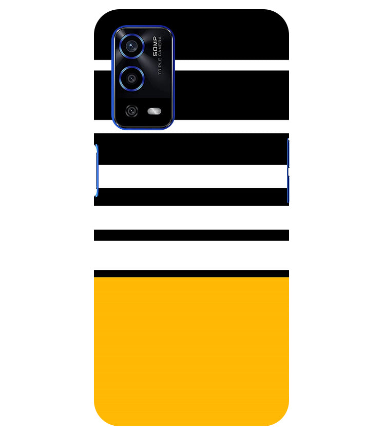 Horizontal Stripes Back Cover For Oppo A16