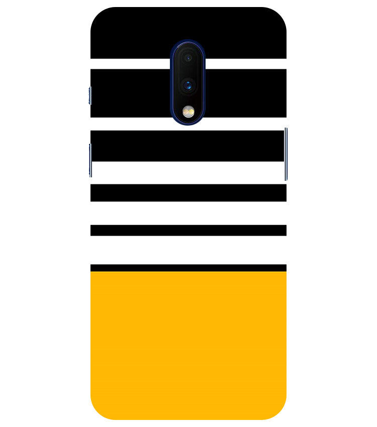 Horizontal Stripes Back Cover For Oneplus 7