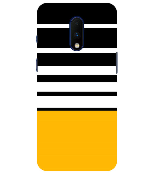 Horizontal Stripes Back Cover For  Oneplus 7