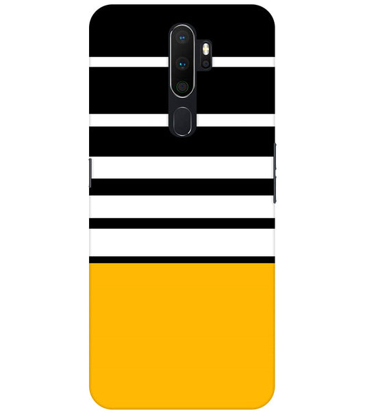 Horizontal Stripes Back Cover For  Oppo A9 2020
