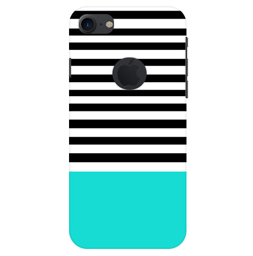 Horizontal  Multicolor Stripes Back Cover For  Apple Iphone 8 Logocut