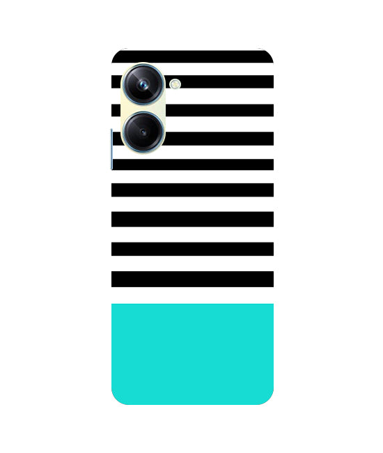 Horizontal Multicolor Stripes Back Cover For Realme 9i 5G