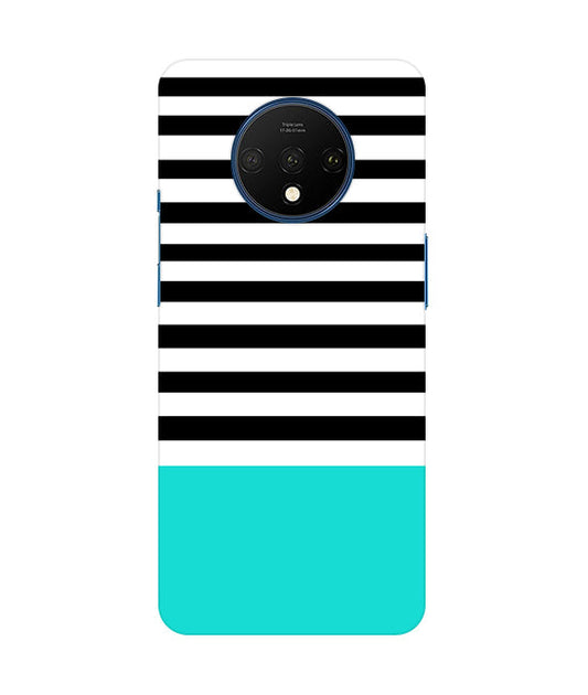 Horizontal  Multicolor Stripes Back Cover For  Oneplus 7T