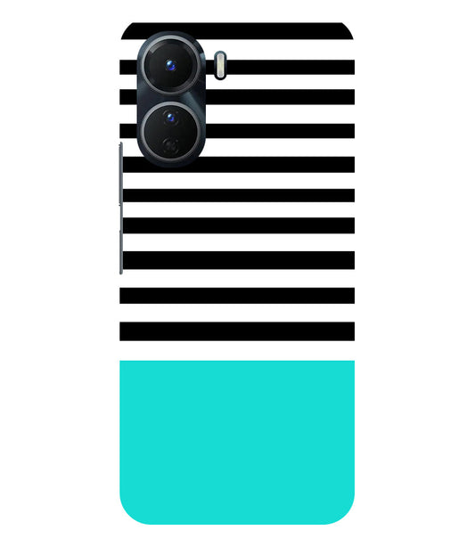 Horizontal  Multicolor Stripes Back Cover For  Vivo Y16 5G