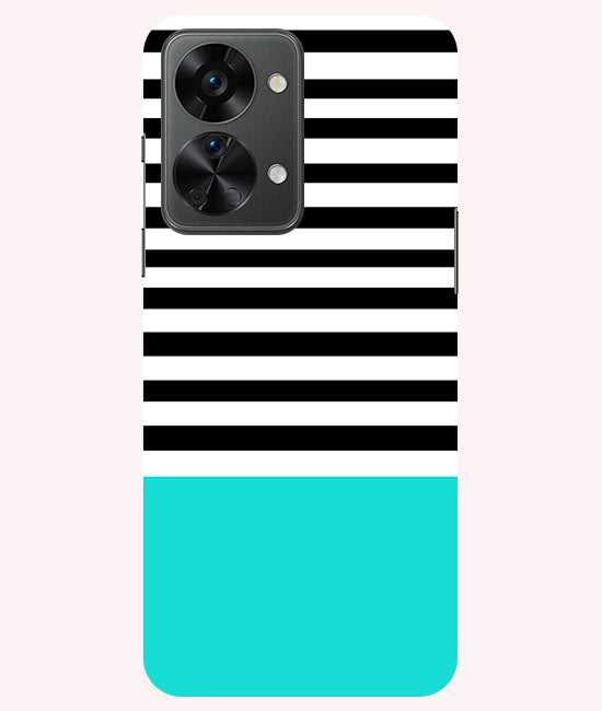 Horizontal Multicolor Stripes Back Cover For Oneplus Nord 2T 5G