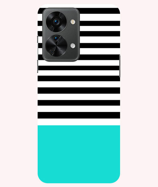 Horizontal  Multicolor Stripes Back Cover For  Oneplus Nord 2T  5G